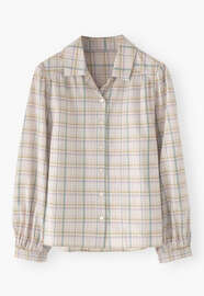 Checked shirt, Natural teal, webstill