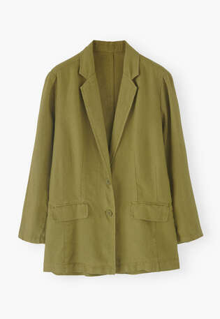 Relaxed blazer, Bright olive, webstill