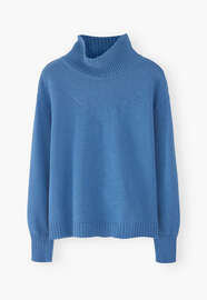 High-neck sweater, Cobalt, webstill