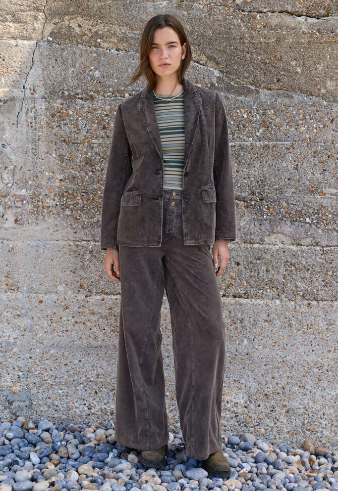 Cord blazer, Charcoal, completeTheLook
