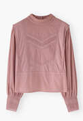 Pintuck blouse, Pink mauve, webstill