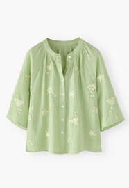 Embroidered blouse, Pistachio mint, webstill