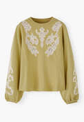Lace sweatshirt, Lime, webstill