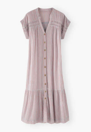 Mixed-check dress, Sky red, webstill