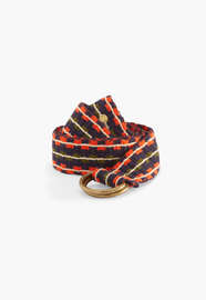 Woven belt, Indigo vermillion, webstill