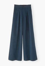 Pleat-detail trousers, Ink, webstill