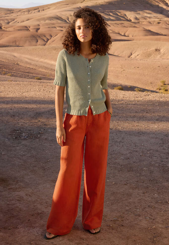 Tuck-stitch sweater, Sage grey, completeTheLook