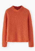 Round-neck sweater, Vivid coral, webstill