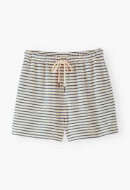 Striped towelling shorts, Off-white indigo, webstill