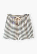 Striped towelling shorts, Off-white indigo, webstill