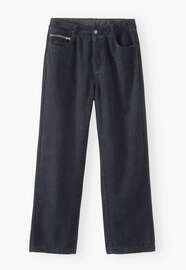 Cropped cord trousers, Midnight, webstill