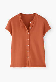Button-through top, Tangerine, webstill