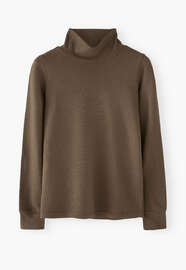 Roll-neck top, Dark olive, webstill