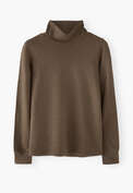 Roll-neck top, Dark olive, webstill