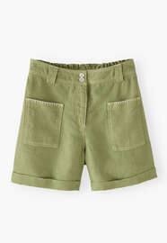 Patch-pocket shorts, Leaf green, webstill