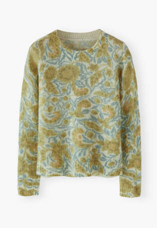 Printed sweater, Soft moss, webstill