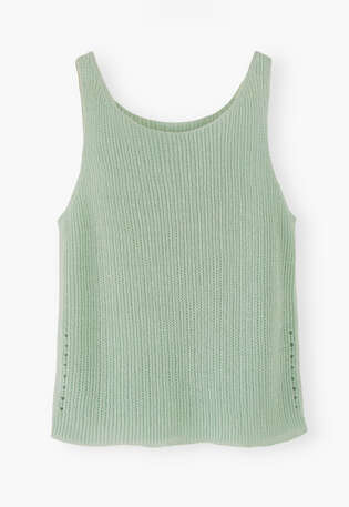 Rib-stitch knit, Seafoam, webstill