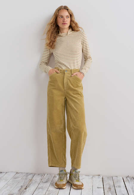 Striped roll neck, Ivory sage, completeTheLook