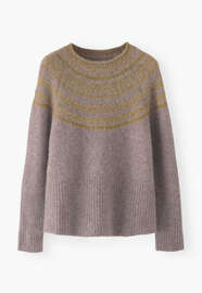 Fair Isle sweater, Grey smoke, webstill