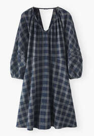 Checked dress, Denim, webstill