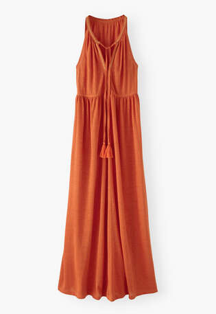 Jersey dress, Red orange, webstill