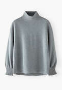 High-neck sweatshirt, Soft slate blue, webstill