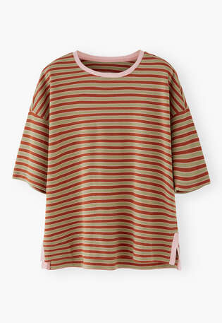Striped T-shirt, Chilli sage, webstill