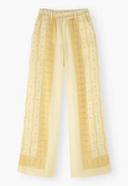 Printed trousers, Pale lemon, webstill