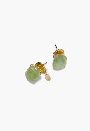 Kyanite earrings, Green, webstill