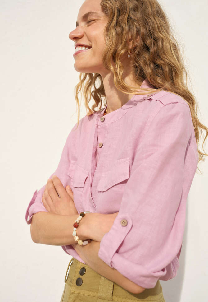 Safari shirt, Pink rose, completeTheLook