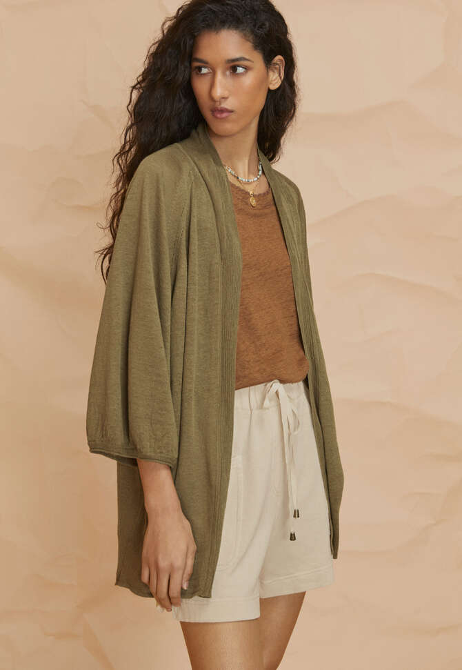 Cocoon cardigan, Olive, completeTheLook