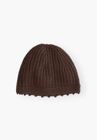 Knitted beanie, Espresso, webstill