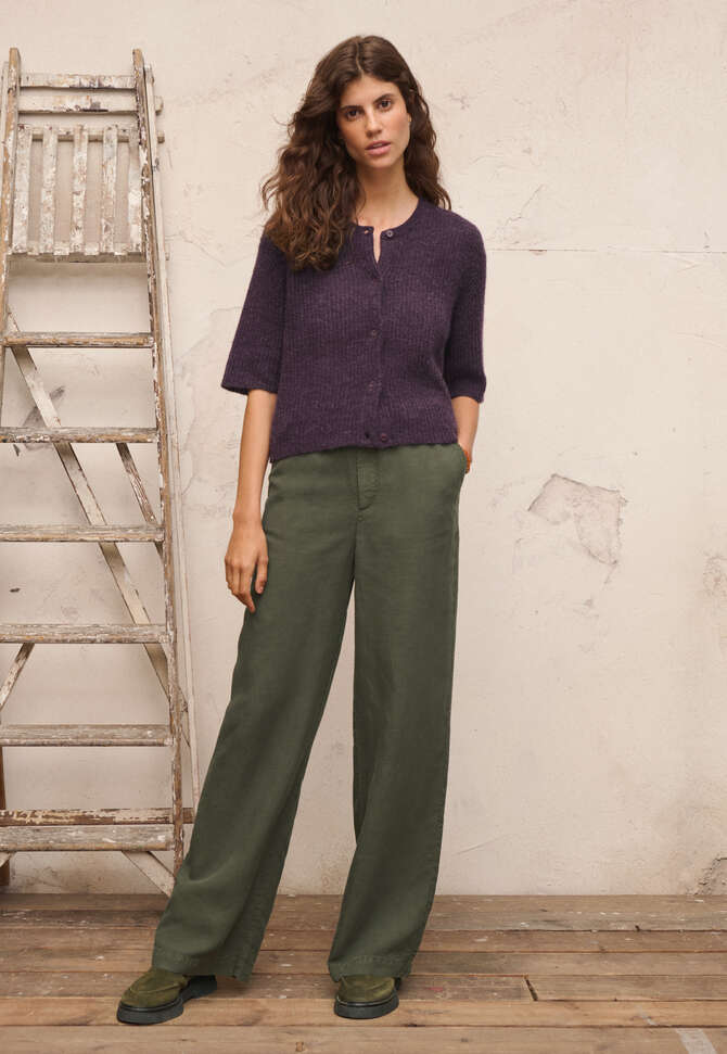 Wide-leg trousers, Forest green, completeTheLook