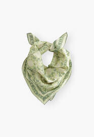 Square scarf, Sage green, webstill