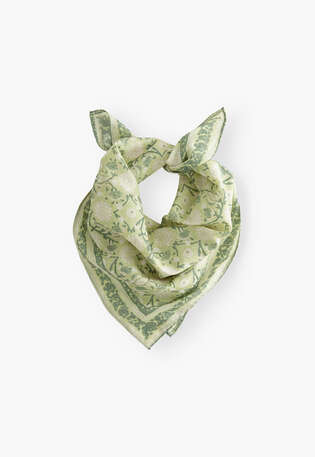 Square scarf, Sage green, webstill