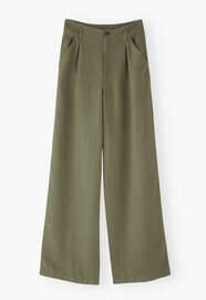 Wide-leg trousers, Moss green, webstill