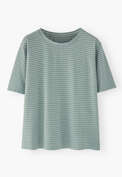 Striped T-shirt, Pastel blue, webstill