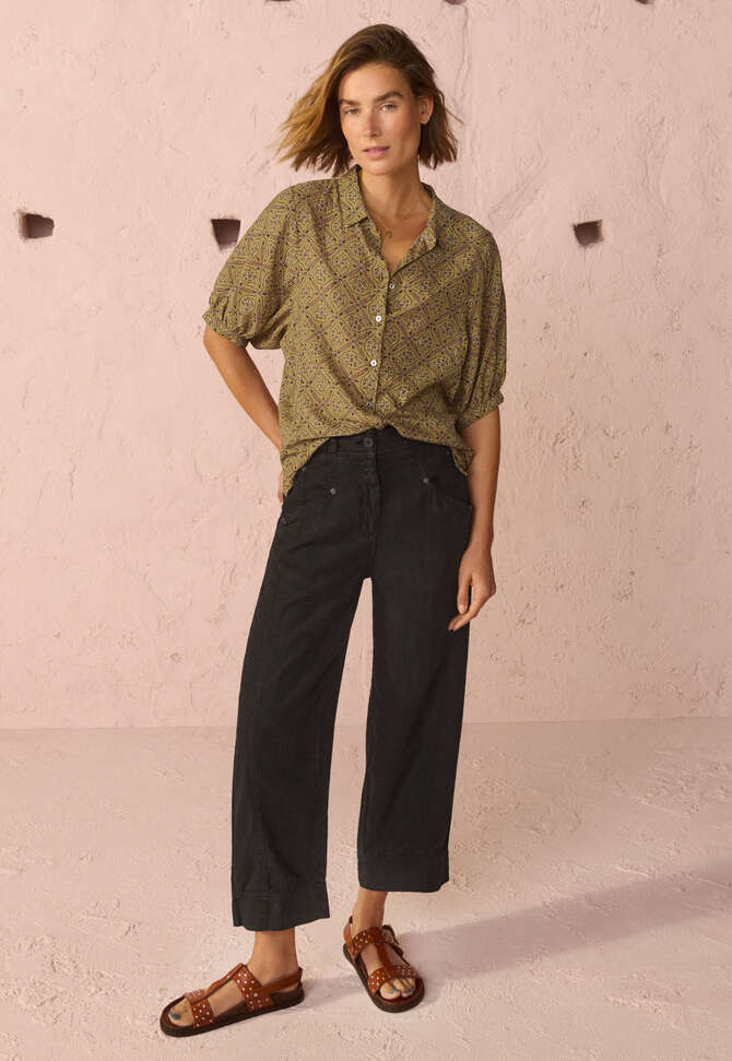 Cropped trousers, Black, completeTheLook
