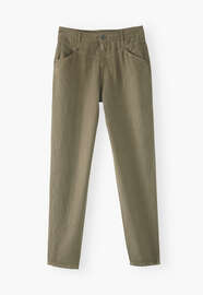 High-waisted trousers, Khaki, webstill