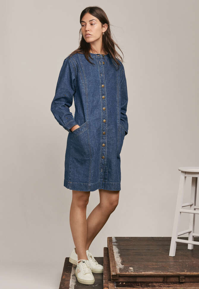 Indigo dress, Dark denim, completeTheLook