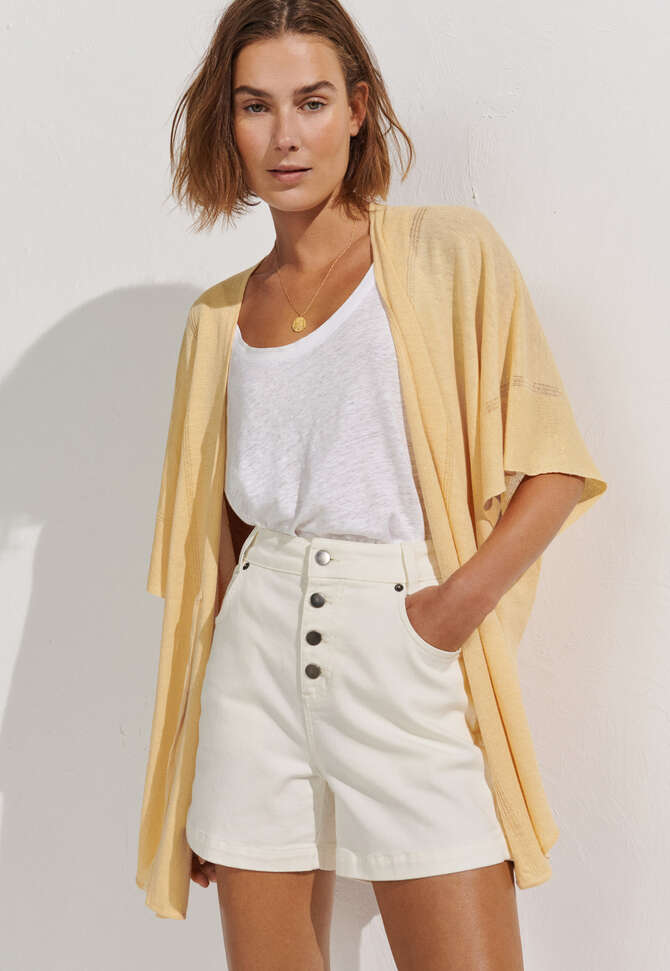 White denim shorts, White wash, completeTheLook