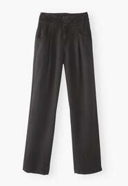 Wide-leg trousers, Black, webstill