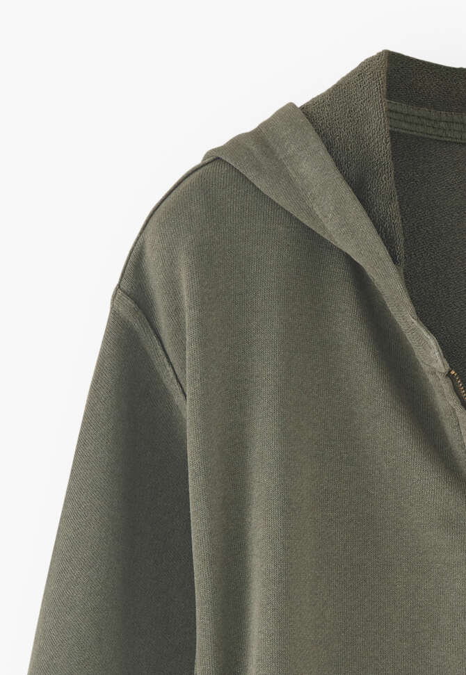 Zip-up hoodie, Soft khaki, completeTheLook