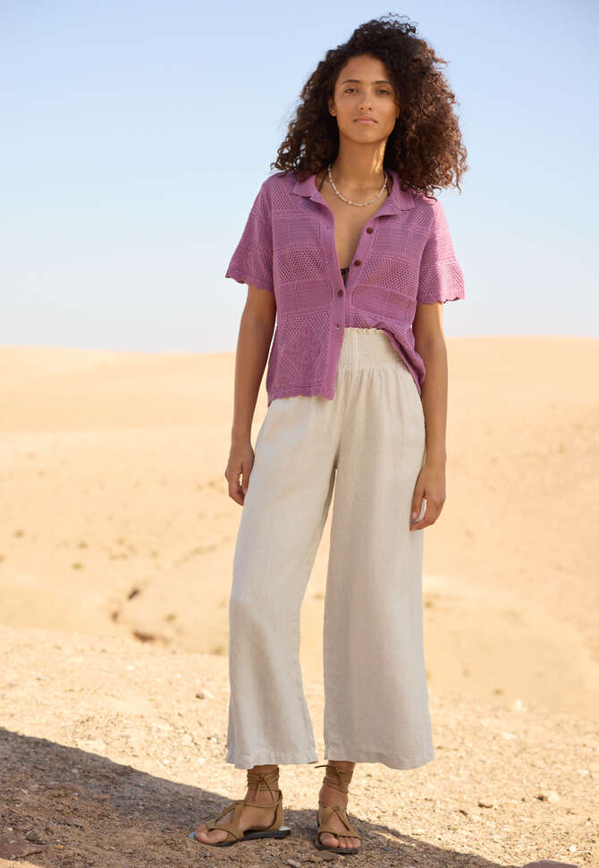 Knitted shirt, Soft magenta, completeTheLook