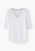 V-neck T-shirt, White, webstill