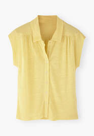 Sleeveless collared top, Lemon, webstill