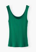 Lace-rib vest, Emerald, webstill