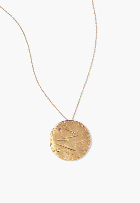 Gold pendant necklace, Gold, completeTheLook