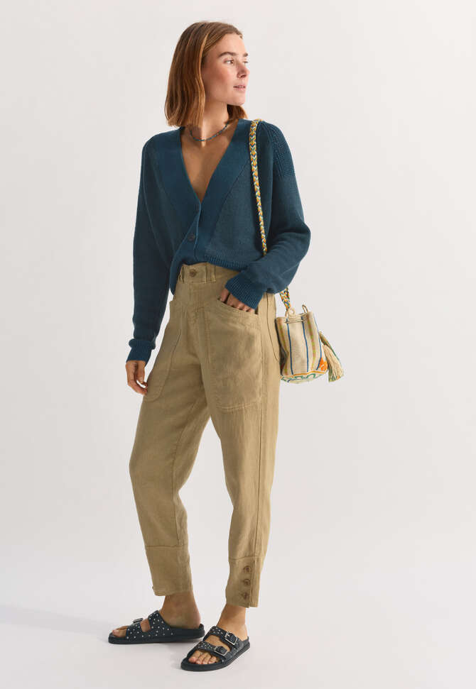 V-neck raglan cardigan, Petrol, completeTheLook