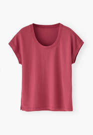 Rib T-shirt, Bright cerise, webstill